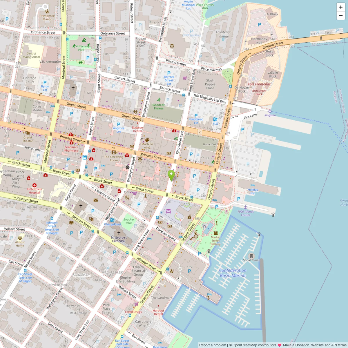 Map showing Cafe Le Matin location